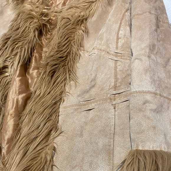 Vintage 90’s/y2k genuine leather tan jacket with clasp - Picture 13 of 13